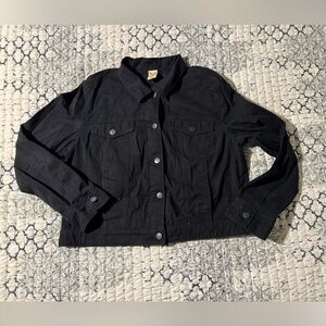 Faded Glory Junior Woman XXL (20) Black Jean Jacket